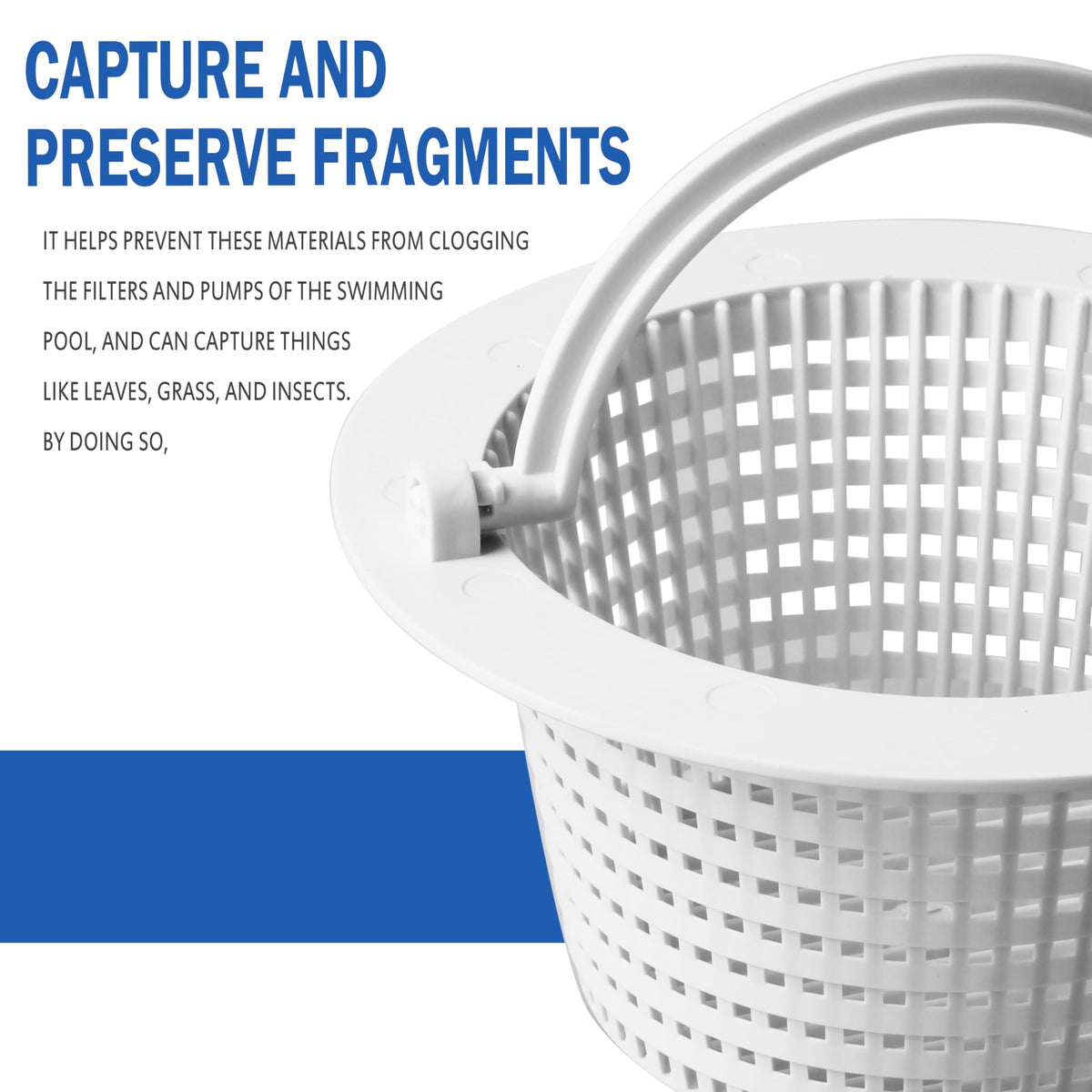 Buccilly 513330 skimmer basket UV resistant plastic for durability