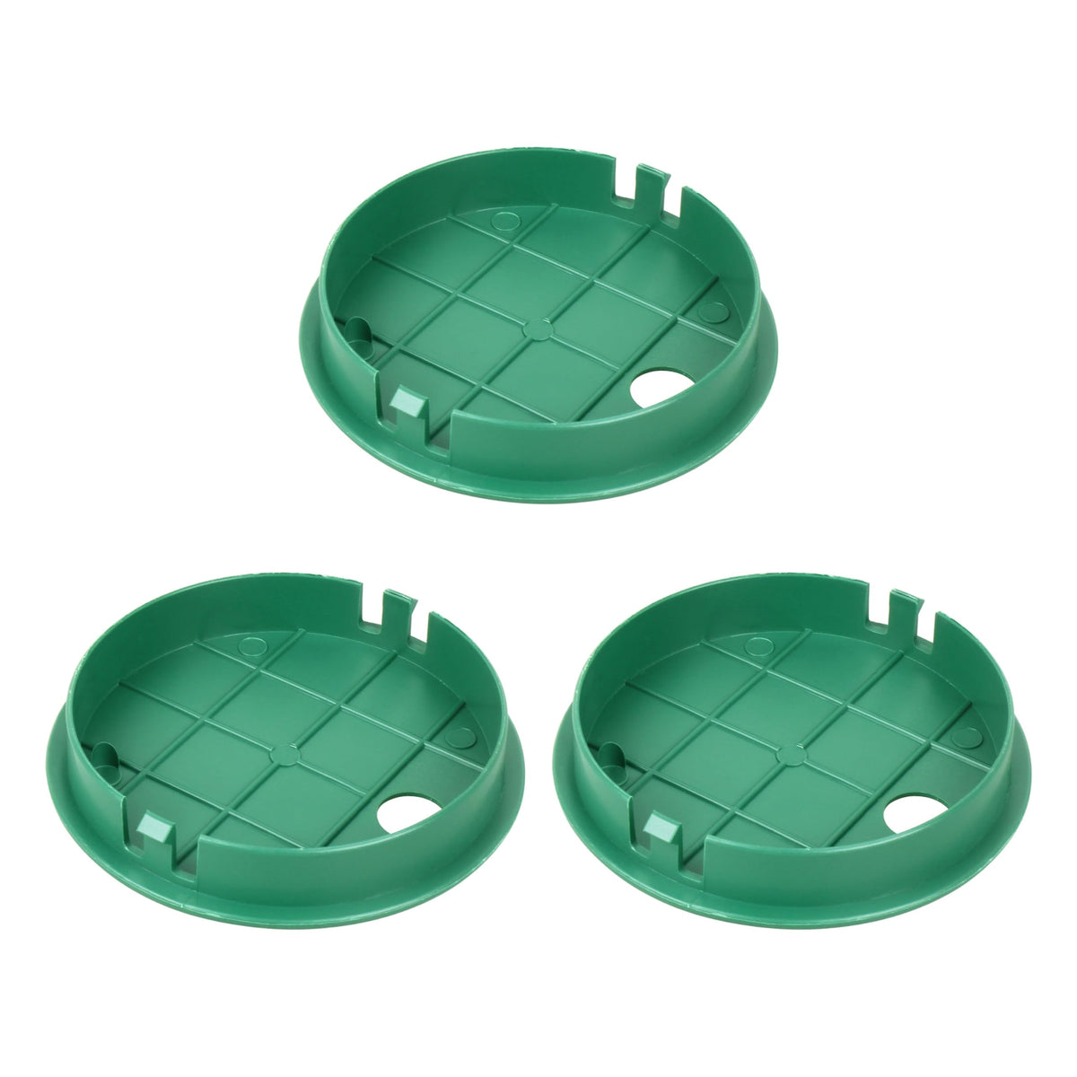 Round Buccilly valve box cover aligns with interior diameter for a snug fit.