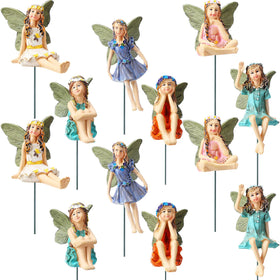 Bucherry 12-piece garden mini fairies set displayed together for cohesive outdoor decor