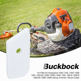 Buckbock air filter and spark plug set for Husqvarna 125L trimmer supports reliable starts