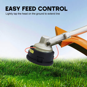 Buckbock Durable plastic trimmer head built for residential trimming.