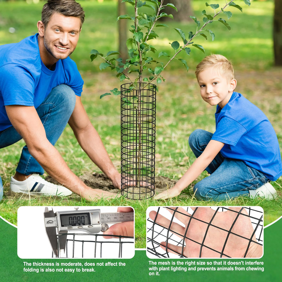Budiwati 6-piece kit-ready protection for taller trees when pieces overlap.