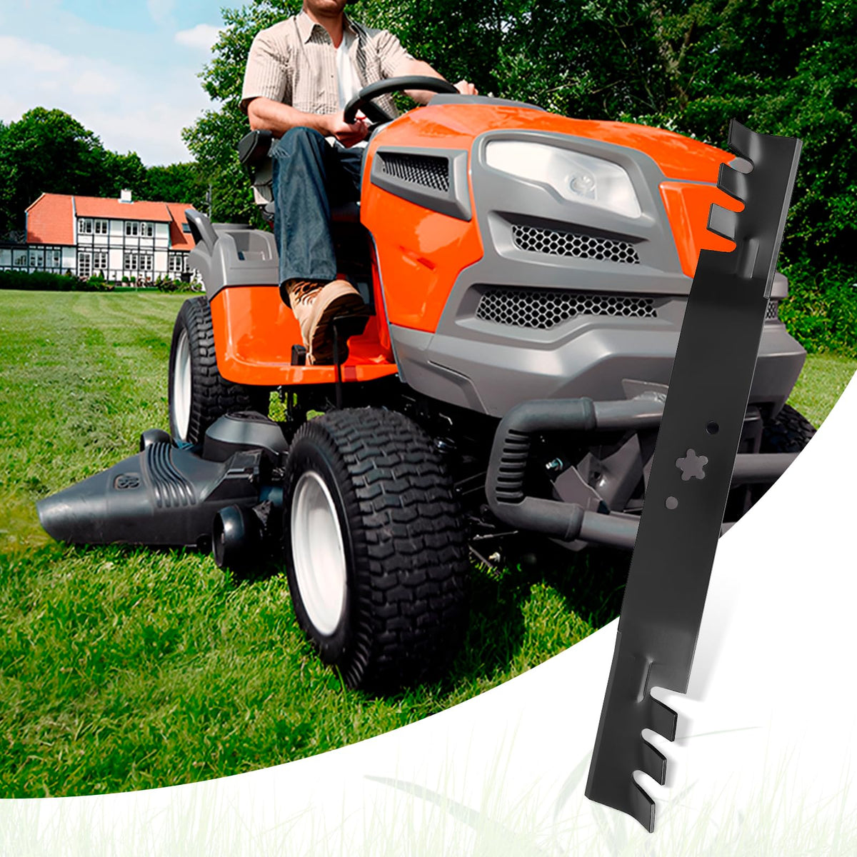 Budrash 22in mulching blade for Craftsman 580244001 improves clipping management