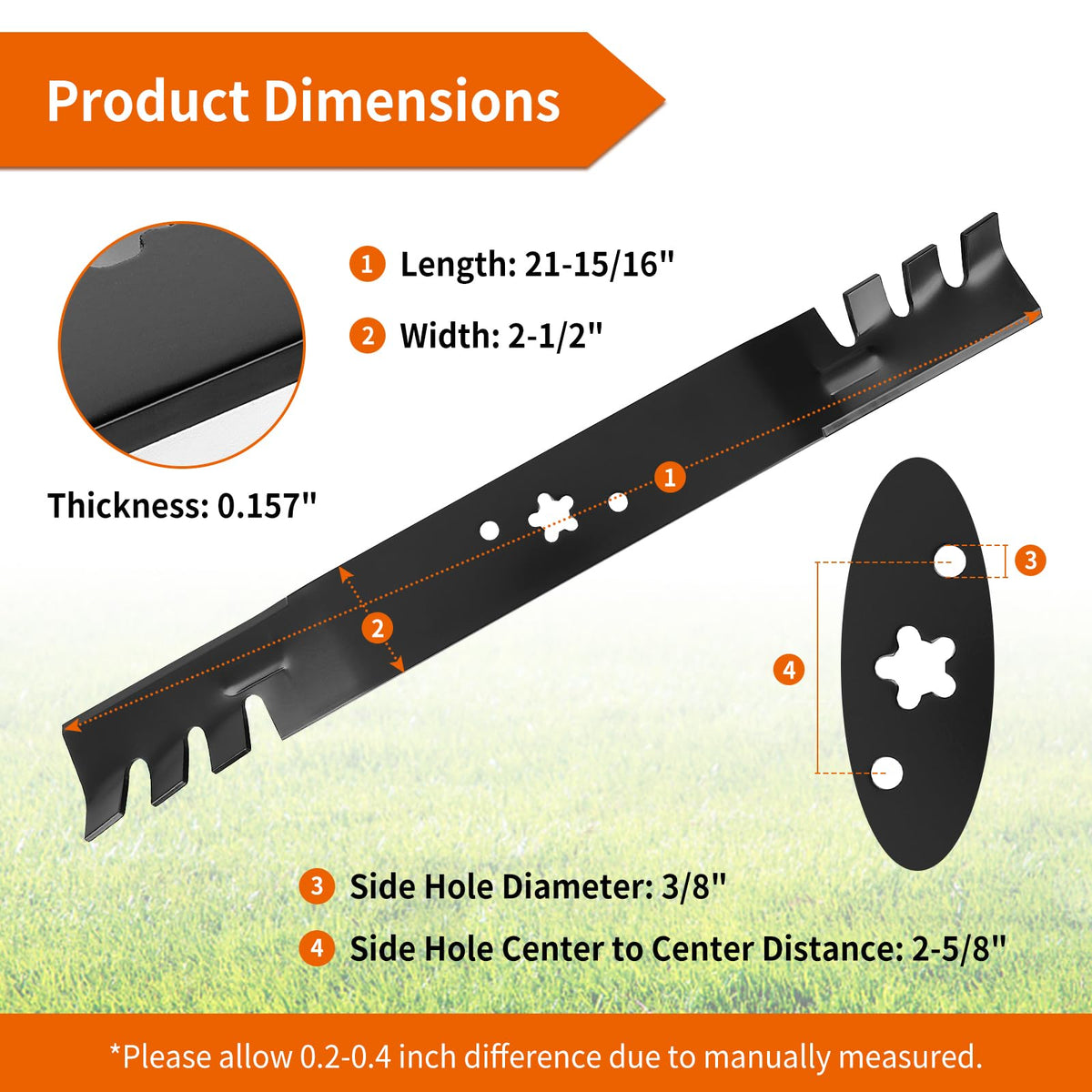 Budrash 22in mulching blade for Husqvarna HU700F enhances clipping processing