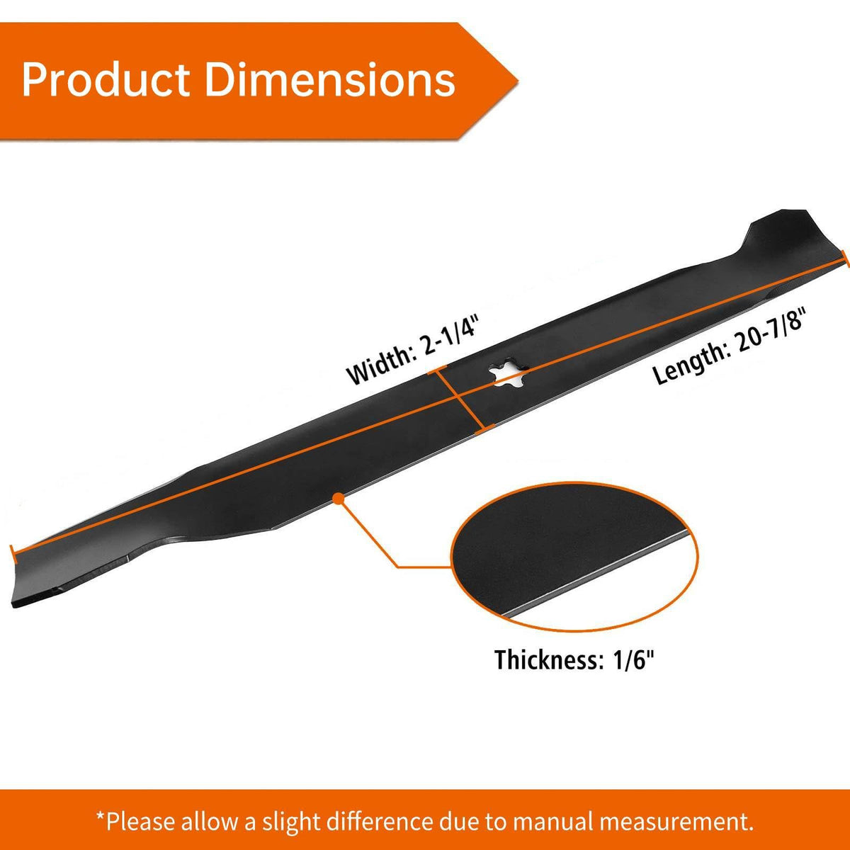 budrash blade side view shows 5-point star center hole for secure fit