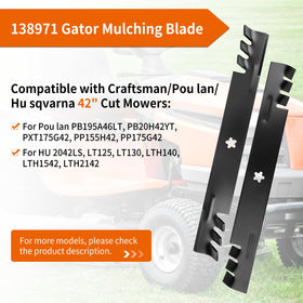  blades feature a 5-point star center hole for secure fit.