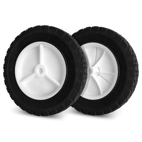 Budrash 8-inch universal wheels left view show durable diamond-tread grip