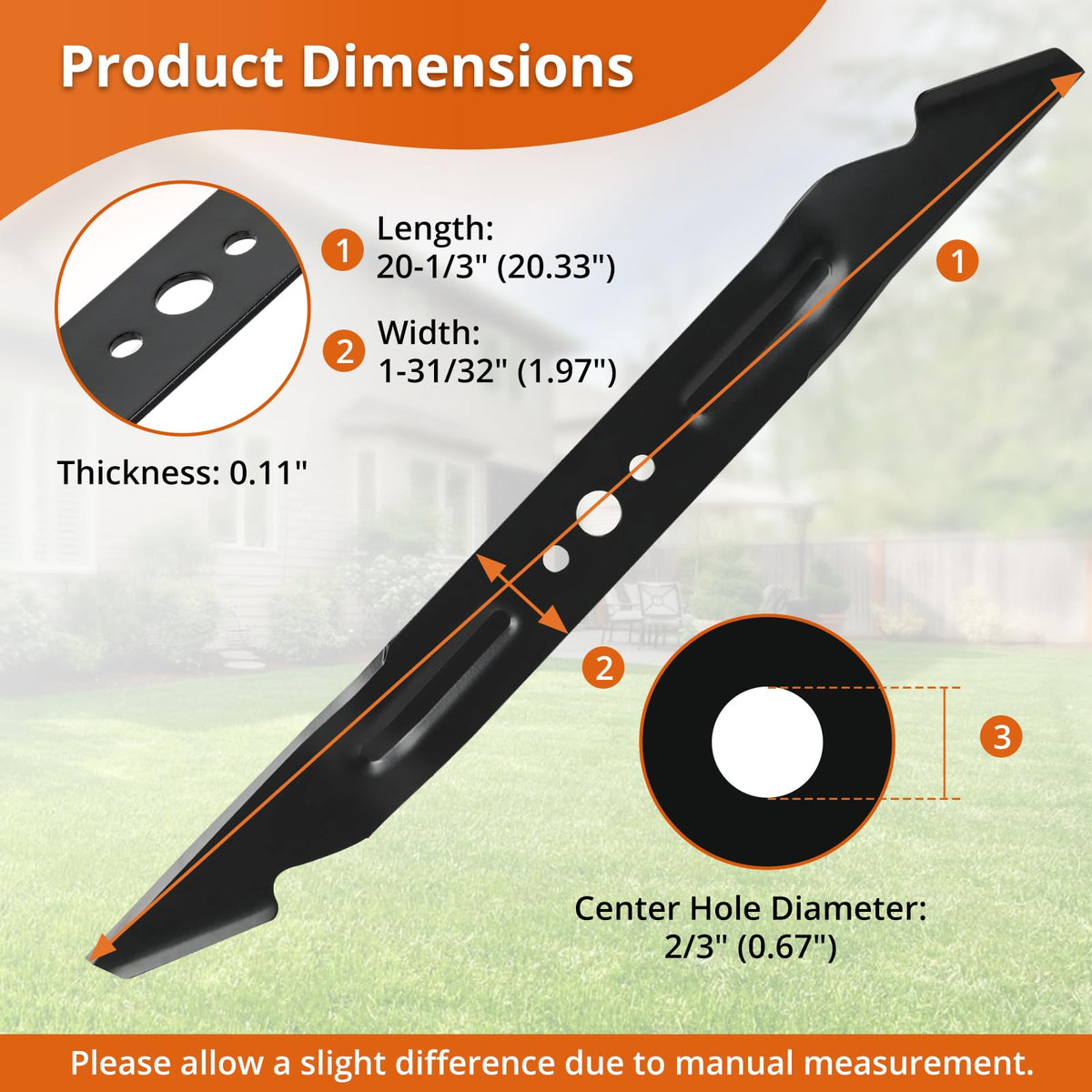 Budrash AB2100 blade with side discharge option for versatile mowing