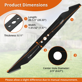 Budrash AB2100 blade with side discharge option for versatile mowing