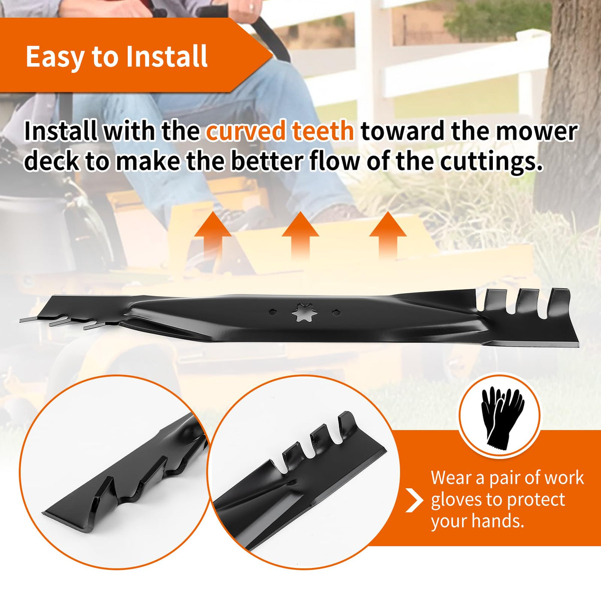 Budrash center-cut mulching teeth redirect airflow for finer clippings