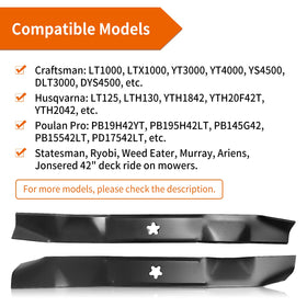 Budrash curved-end blades promote even clipping dispersion during mowing.