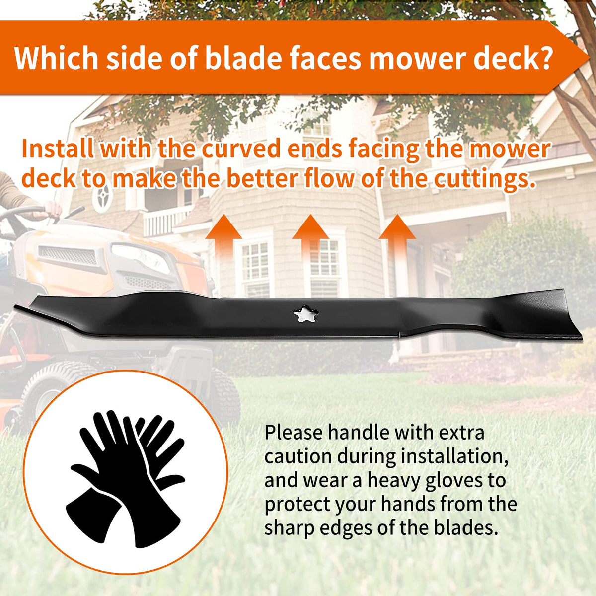 Budrash blades showing five-point star center holes for secure mounting and stability.