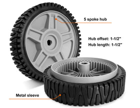 Budrash front wheel being installed with a common wrench.