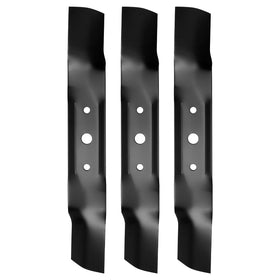 Three-blades pack ships ready for quick install on compatible mowers.