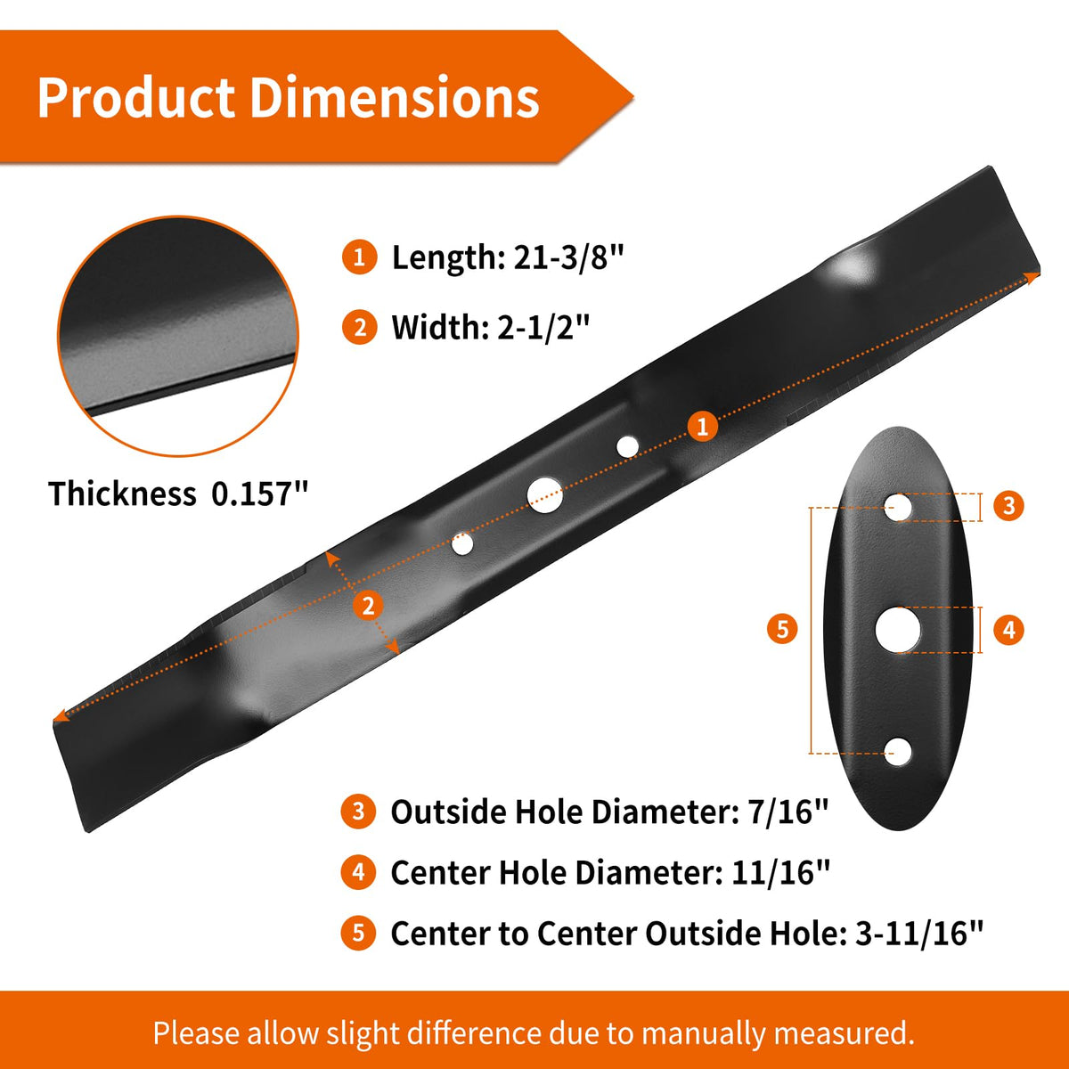 budrash GY20567 high-lift blade boosts lift for clean cuts in tall grass