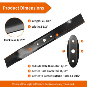 budrash GY20567 high-lift blade boosts lift for clean cuts in tall grass