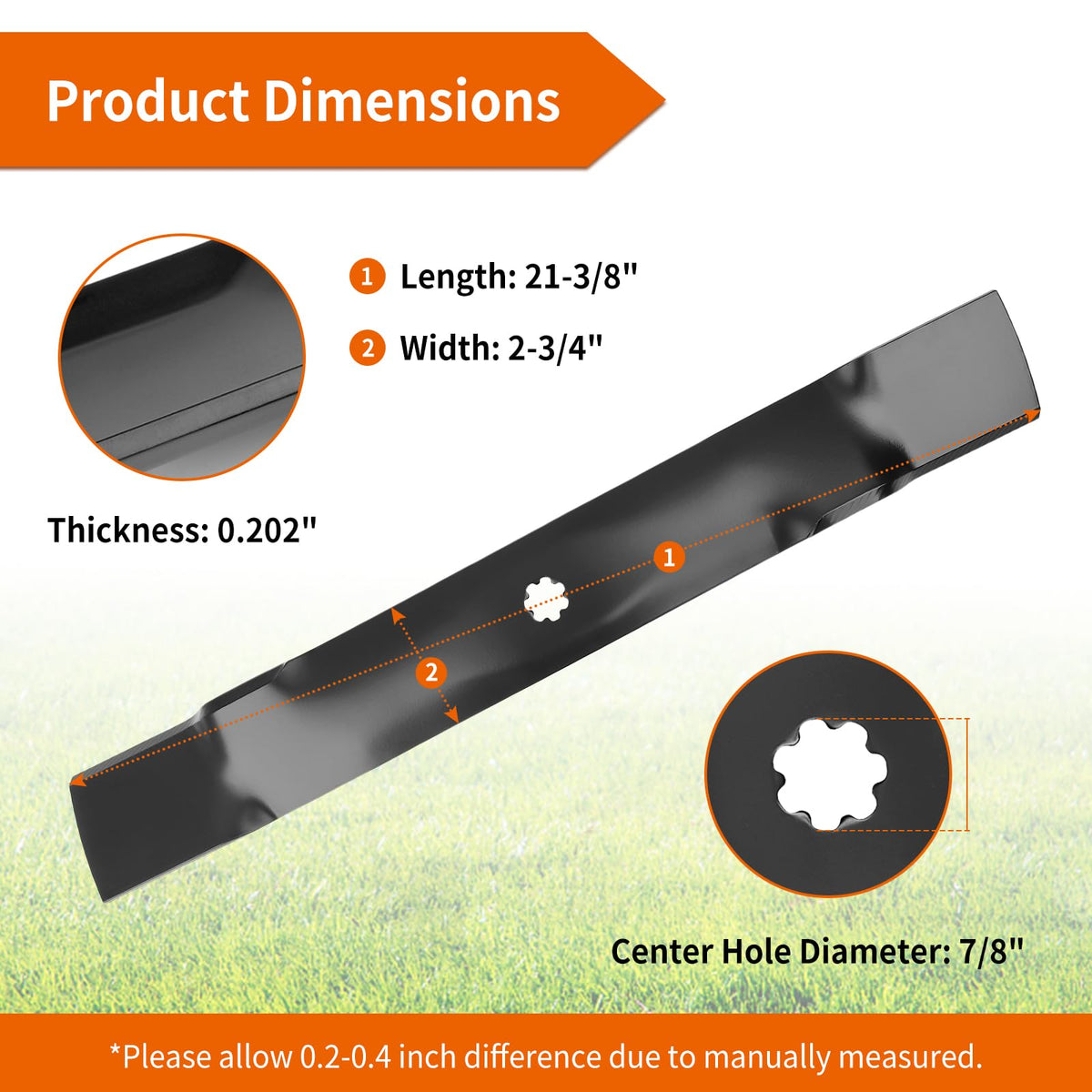 Budrash GY20850 two-pack blades for efficient mulching on taller grass