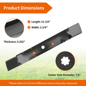 Budrash GY20850 two-pack blades for efficient mulching on taller grass