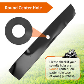Budrash M143520 three-pack mower blades ready for quick replacement and minimal downtime.