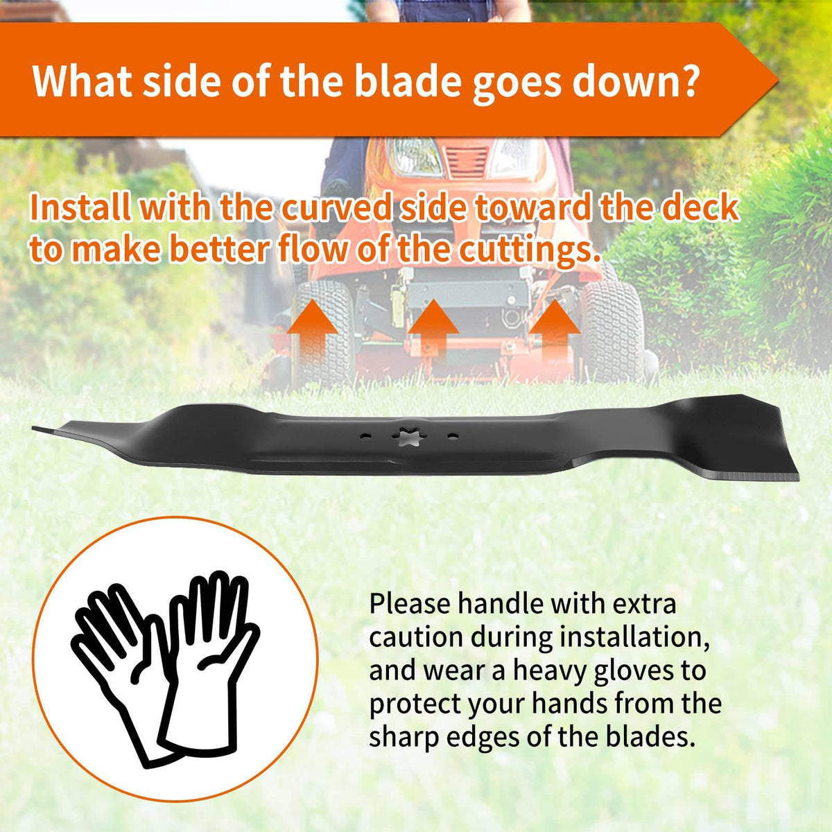 Budrash MTD RZT-42 blade supports durable cutting performance.