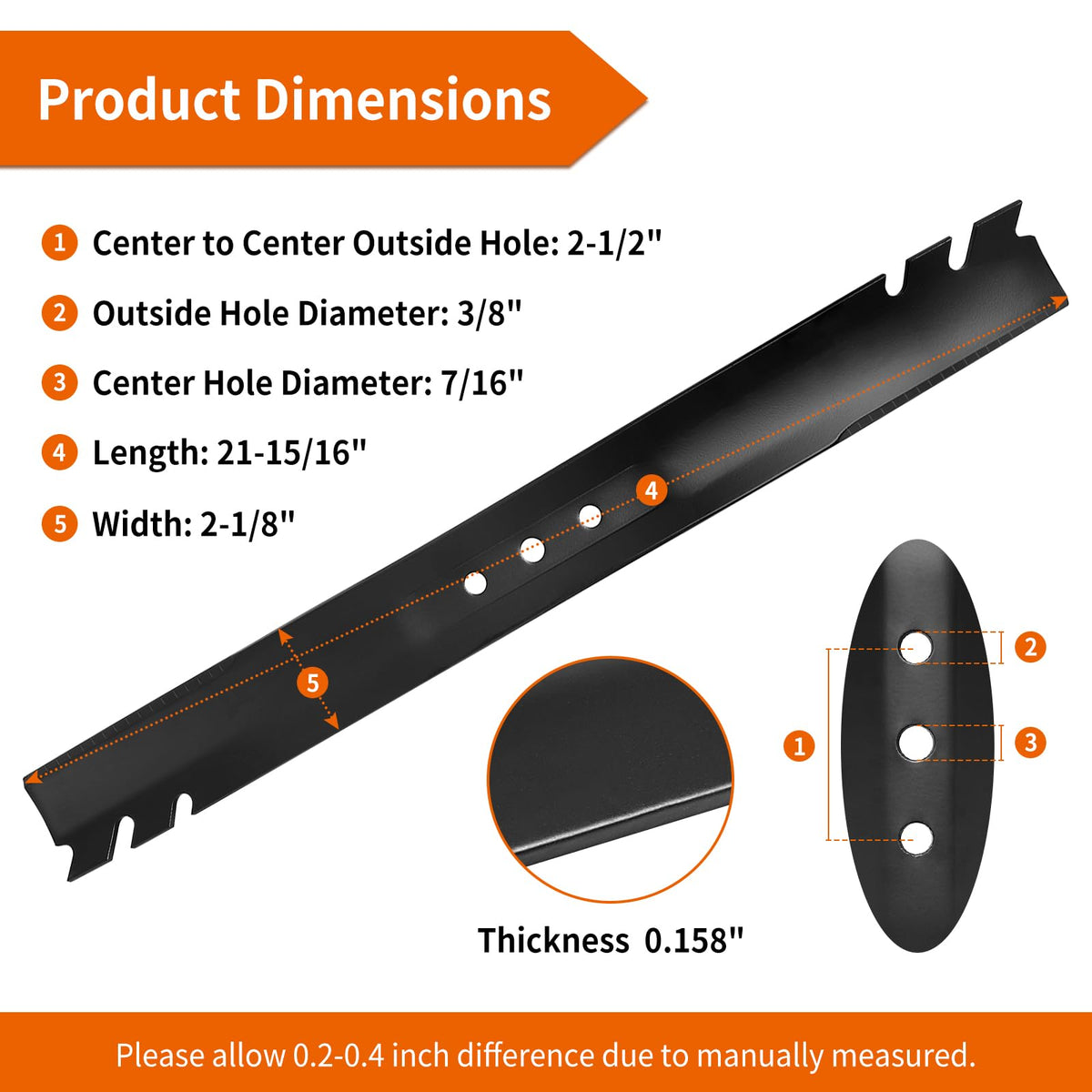 Budrash two-pack mulching blades laid flat, ready for Toro 22-inch Recycler installation