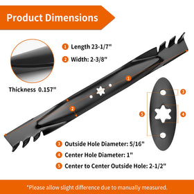 Budrash XT1-46 mulching blades deliver sharp cuts for lush lawns.