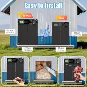 Budsom installation kit and manual simplify setup and mounting on a coop.