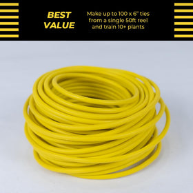 BudTrainer BudHuggers yellow rubber-coated ties gentle on stems during training