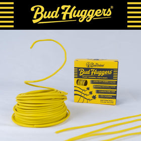 BudTrainer BudHuggers yellow tie with ultra-strong steel core for sturdy branches