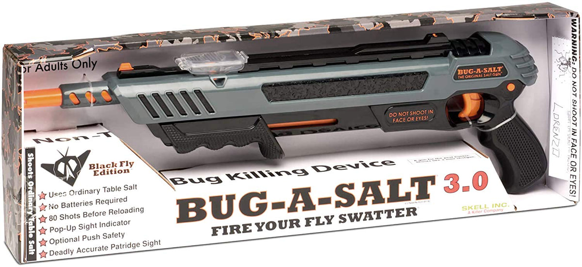 BUG-A-SALT Black Fly 3.0 targets soft-bodied pests with non-toxic action.
