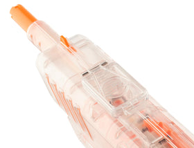 BUG-A-SALT Clear Em Out 3.0 close-up of barrel and sight for precise, battery-free targeting