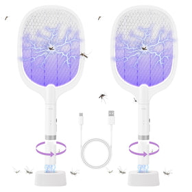 Bug Parking electric fly swatter racket 4000V for fast indoor insect control