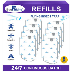 Bug Parking BP001 refill cartridge showing enhanced stickiness for flies and moths