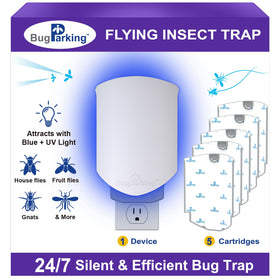 Bug Parking plug-in insect trap with UV light attracts flies for indoor control
