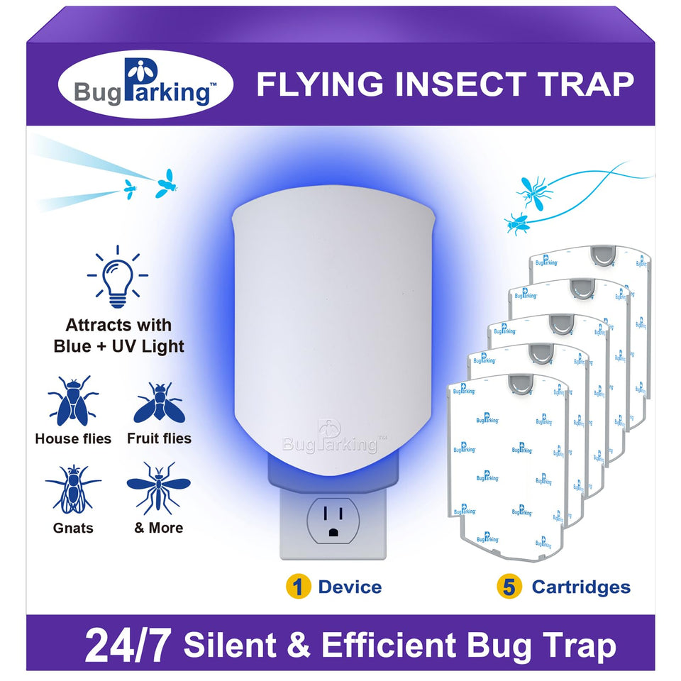 Bug Parking plug-in insect trap with UV light attracts flies for indoor control