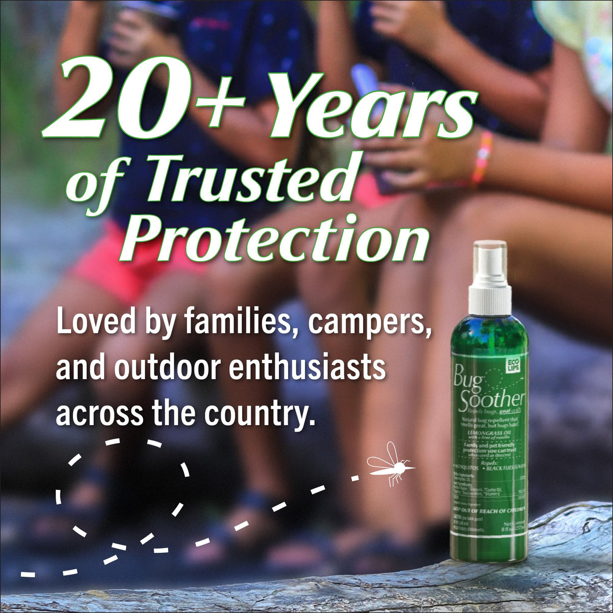 Bug Soother non-greasy finish demonstrates comfortable all-day wear.