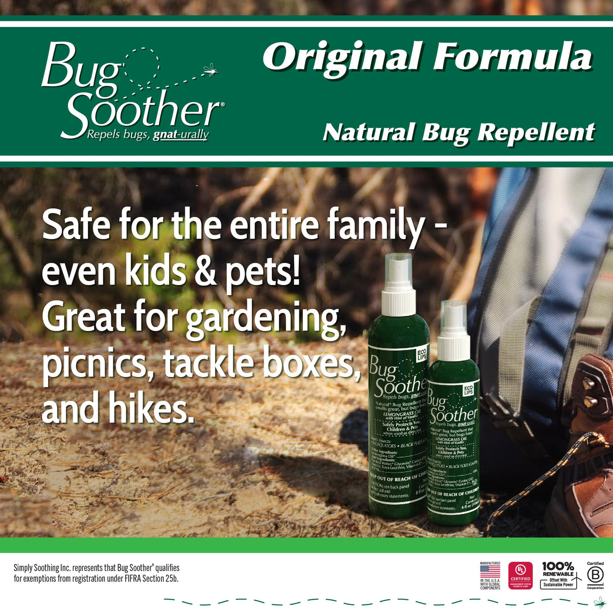 Bug Soother rose protection note for gardens and plants.