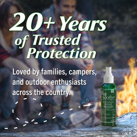 Bug Soother outdoors in backyard garden setting for personal protection