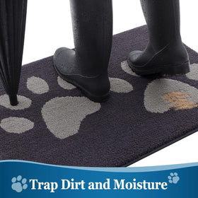 Buganda absorbent dirt-trapper mat shown at doorway for moisture control
