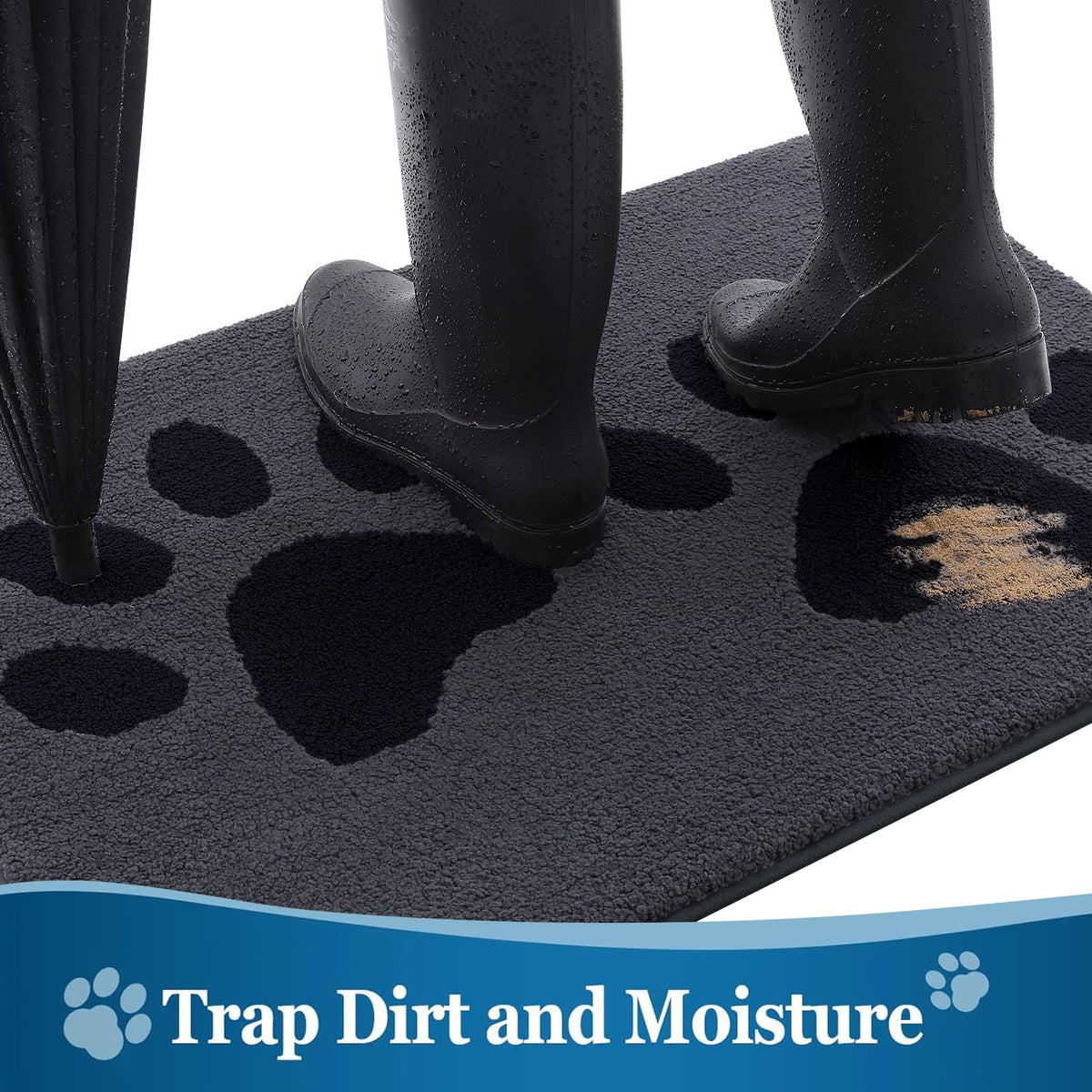 Buganda absorbent dirt mat traps mud and moisture at the entry.