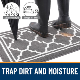 Buganda mat's low-profile 0.4-inch height fits under doors without snagging.