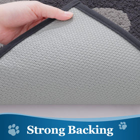 Buganda low-profile microfiber mat blends with decor while catching dirt