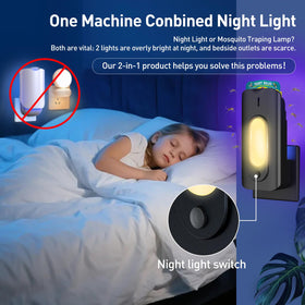 Bugaway 2-in-1 insect trap with night light for versatile use.