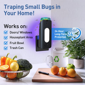 Bugaway indoor gnat trap suitable for kitchens and bathrooms.