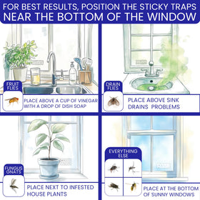 BugBane indoor fly traps are easy to set up and remove.