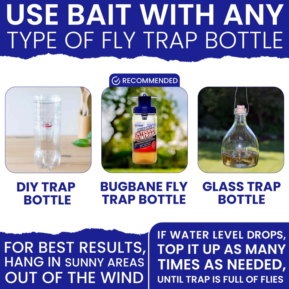 Easy BugBane setup in seconds with water and hanging the trap.