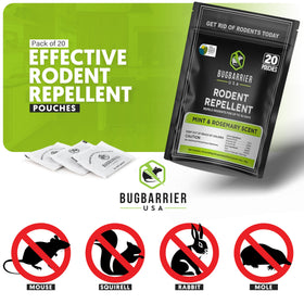 BugBarrier US-made biobased packaging shown for responsible pest control.
