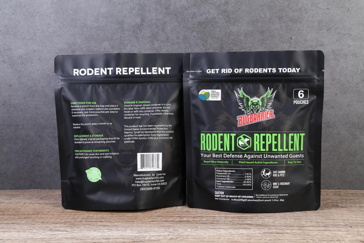 BugBarrier USA-made packaging display showcasing eco-friendly pest solution.