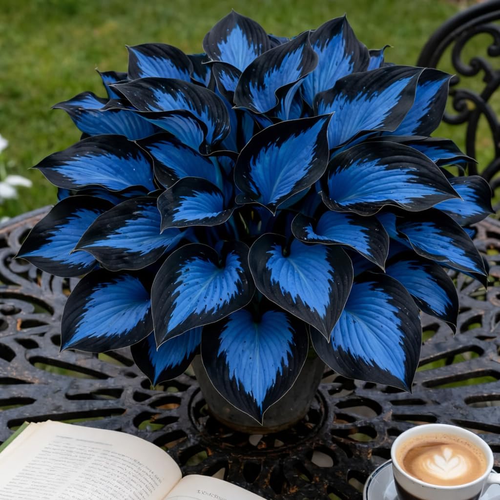BuggyBeds Hosta leaf texture in a shady bed enhancing color.