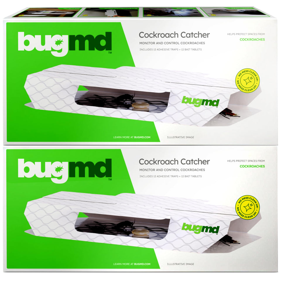 BugMD Cockroach Catcher 2 Pack with 24 traps for quick, mess-free indoor pest control.